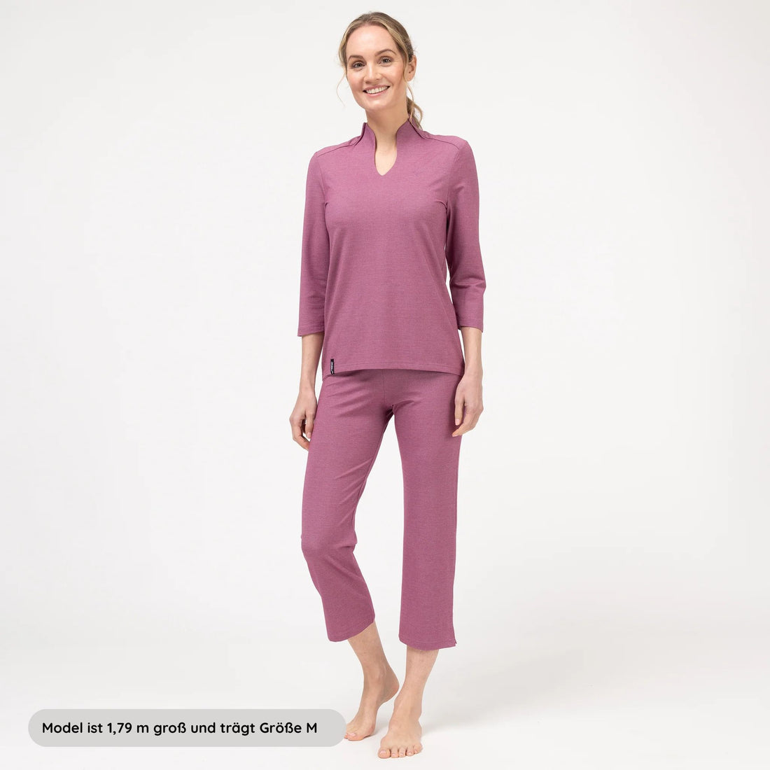 Yasashi Shirt Stehkragen - Langarm