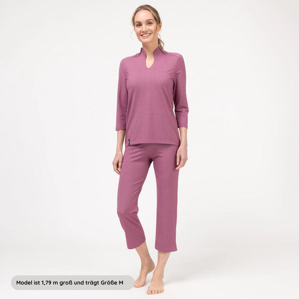 Yasashi Shirt Stehkragen - Langarm